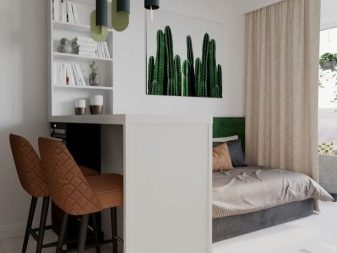 Как разделить комнату на две зоны — советы дизайнеров по разделению пространства в комнате на зоны