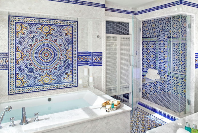 марокканская мозаичная плитка в ванной