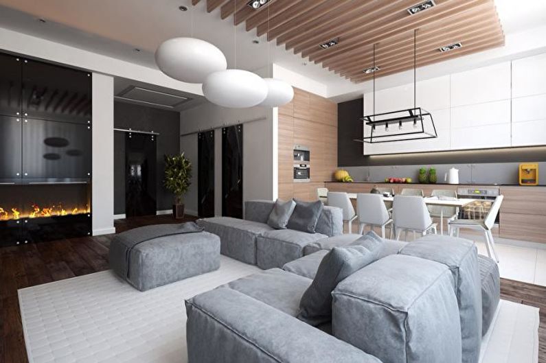 Гостиная - Дизайн квартиры в современном стиле