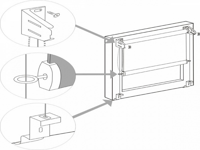 Как собрать, установить и обрезать рулонную штору: видео и пошаговые инструкции