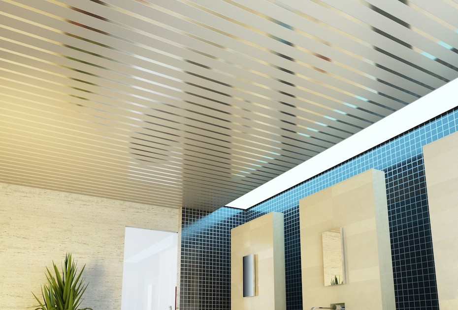 подвесной реечный алюминиевый потолок