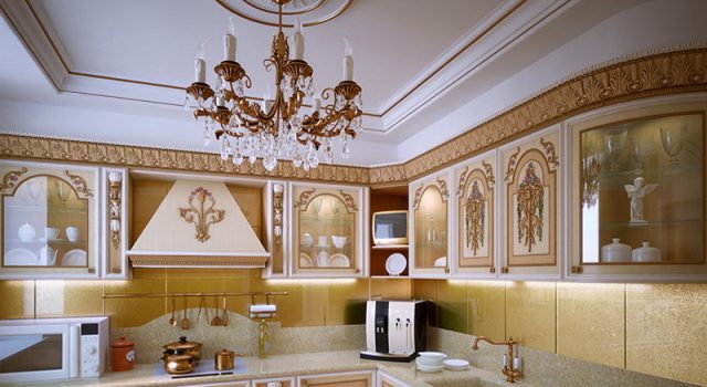 Натяжной потолок на кухне -100 лучших фото - вариантов в интерьере